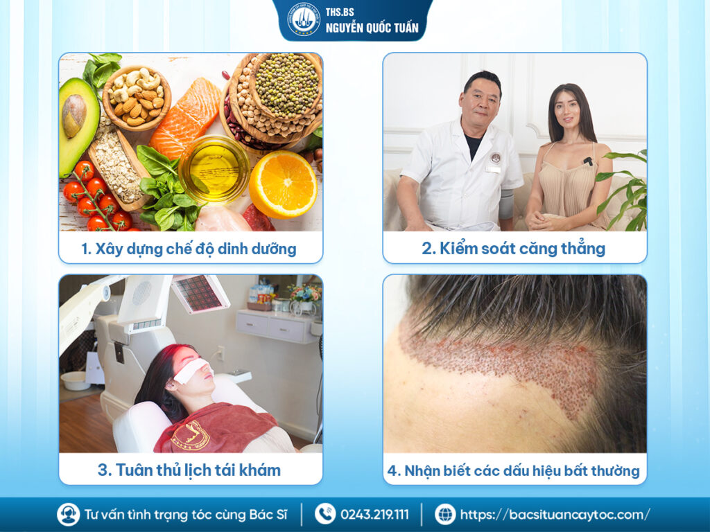 Những lưu ý quan trọng giúp tóc cấy nhanh ổn định và phát triển khỏe mạnh