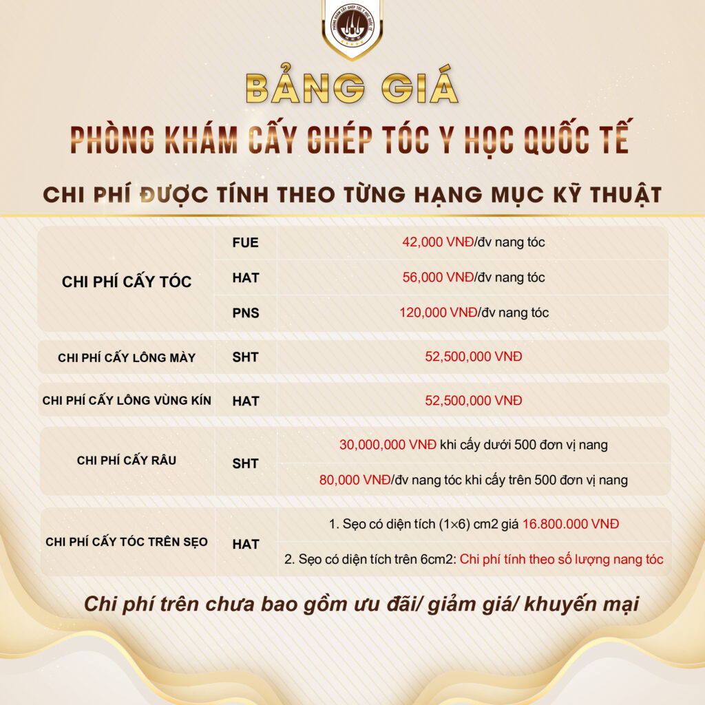 Chi phí cấy tóc tự thân tại Y Học Quốc Tế