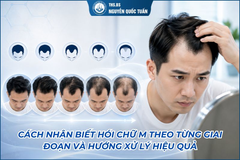 cách nhận biết hói chữ M theo từng giai đoạn