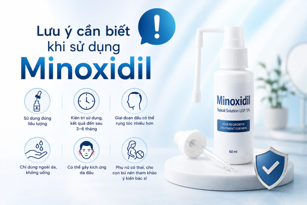 Lưu ý cần biết khi sử dụng Minoxidil 