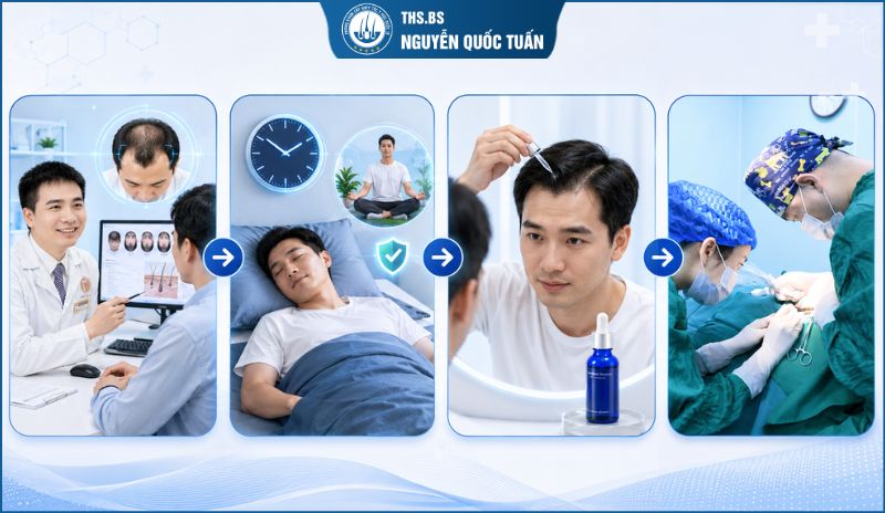 Sau khi nhận biết hói chữ M nên làm gì?
