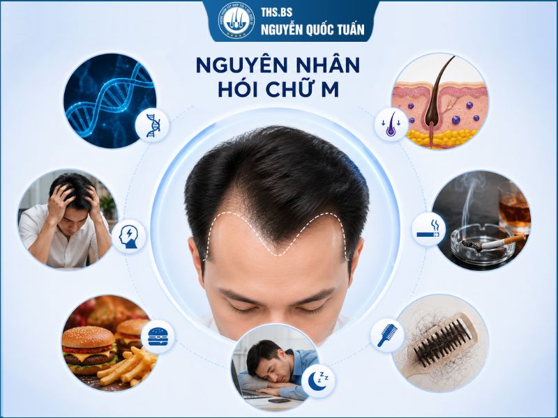 Xác định nguyên nhân hói chữ M 