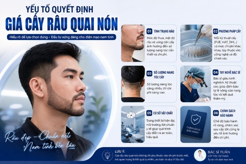 5 yếu tố quyết định giá cấy râu quai nón 