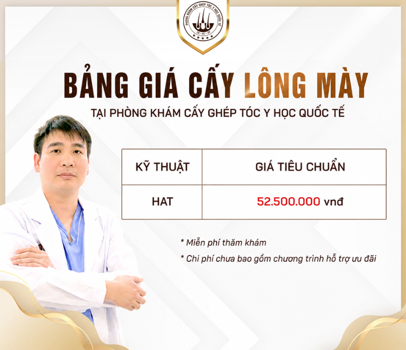 Chi phí cấy lông mày