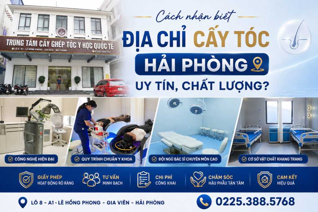 Cách nhận biết địa chỉ cấy tóc Hải Phòng uy tín, chất lượng? 