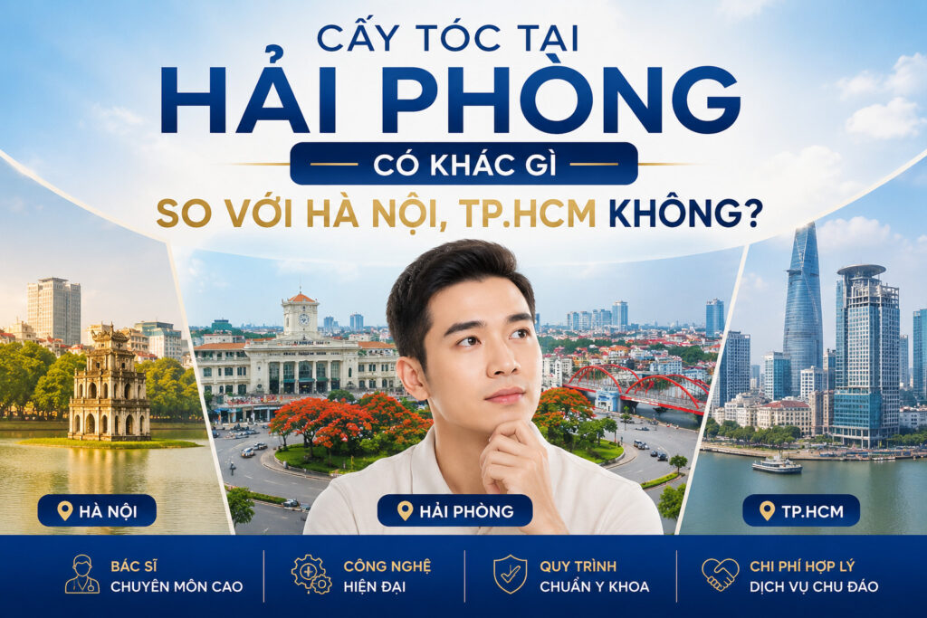 Cấy tóc tại Hải Phòng có khác gì so với Hà Nội, TP.HCM không?