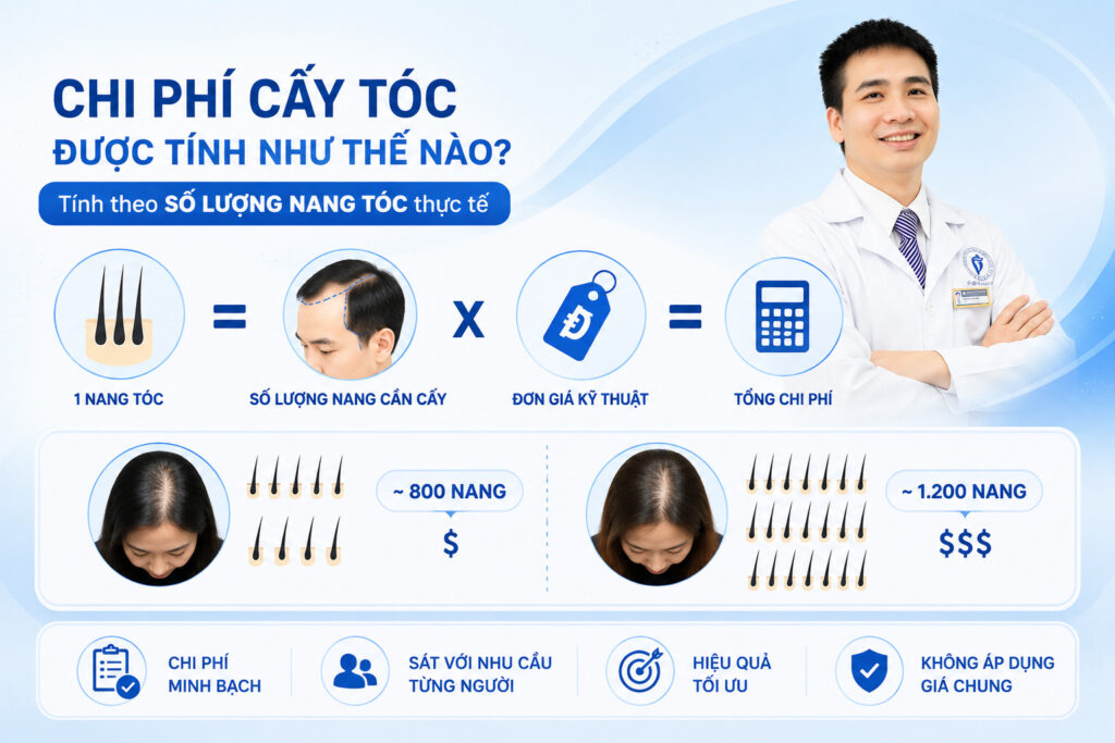 Chi phí cấy tóc hiện nay được tính như thế nào? 