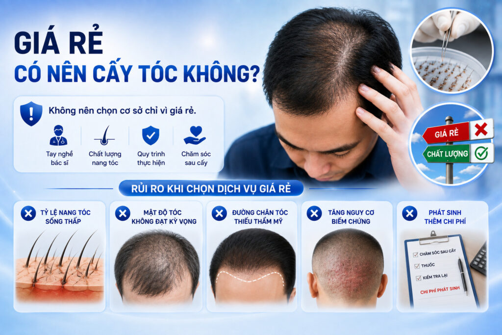  Giá rẻ có nên cấy tóc không? 