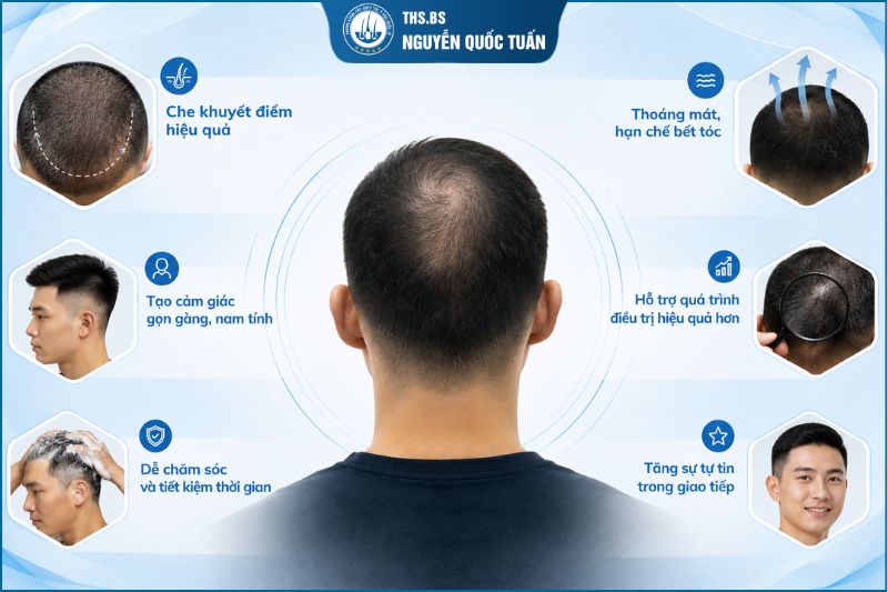 Vì sao người bị hói chữ U nên ưu tiên kiểu tóc ngắn 