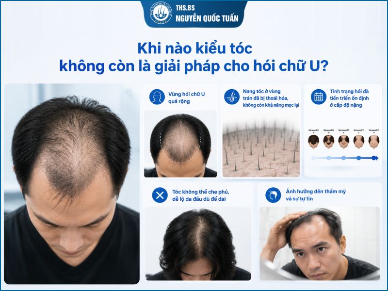 Khi nào kiểu tóc không còn là giải pháp cho hói chữ U? 