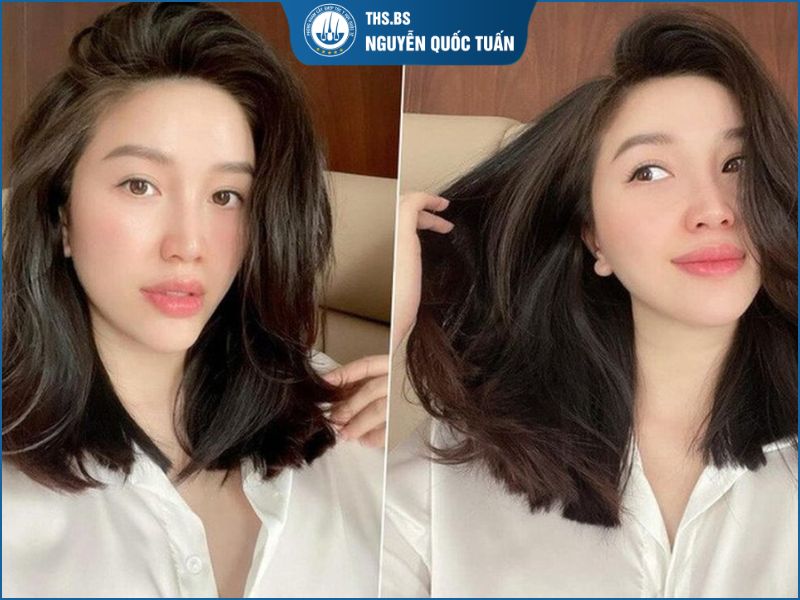 Tóc rẽ ngôi lệch 6/4 hoặc 7/3 – giảm cảm giác đường ngôi rộng 