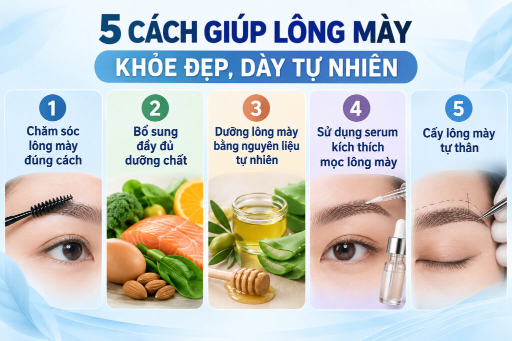  5 cách làm lông mày mọc dài hiệu quả 