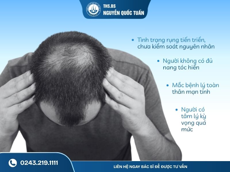 Những ai có nguy cơ gặp tình trạng cấy tóc thất bại cao hơn