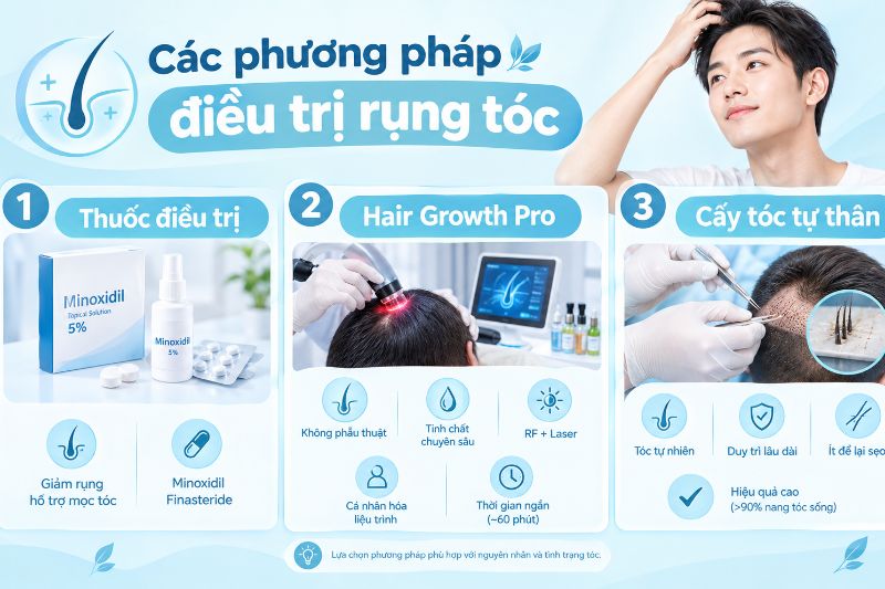 Các phương pháp điều trị rụng tóc 