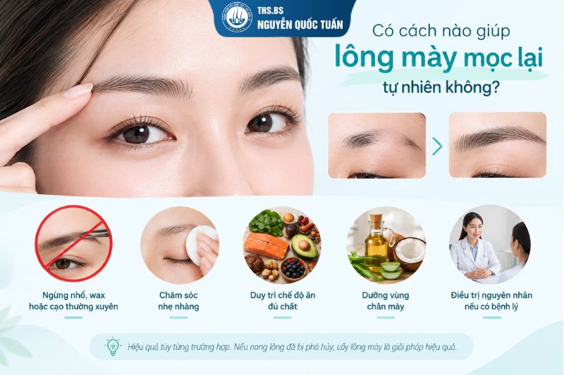 Có cách nào giúp lông mày mọc lại tự nhiên không 