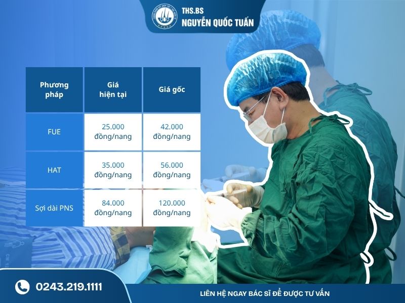 Cấy tóc ở Hải Phòng hết bao nhiêu tiền 