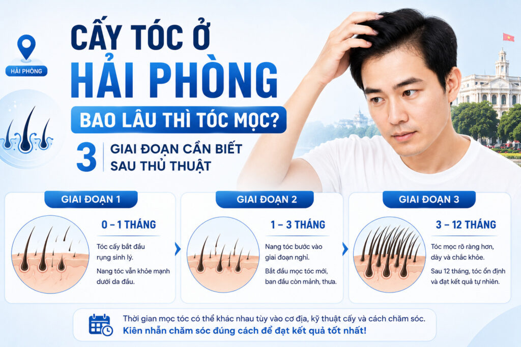 cấy tóc ở hải phòng bao lâu thì mọc