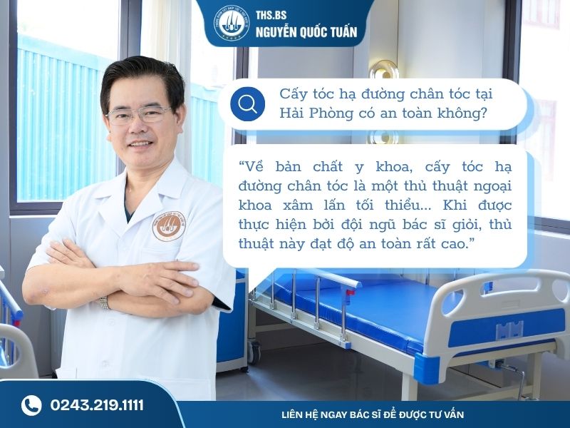 Cấy tóc hạ đường chân tóc tại Hải Phòng có an toàn không 