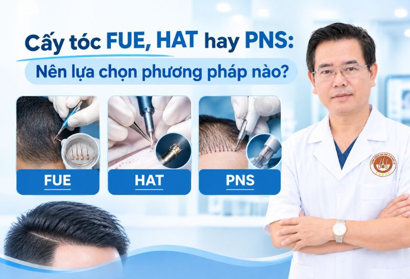 Cấy tóc FUE, HAT hay PNS - Phương pháp nào tối ưu 