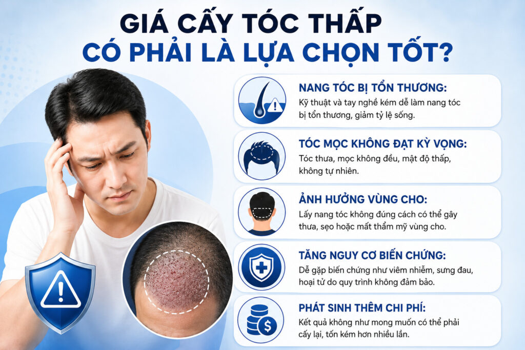 Giá cấy tóc thấp có phải là lựa chọn tốt? 
