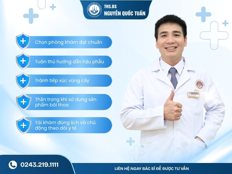Làm gì để giảm nguy cơ nhiễm trùng sau cấy tóc 