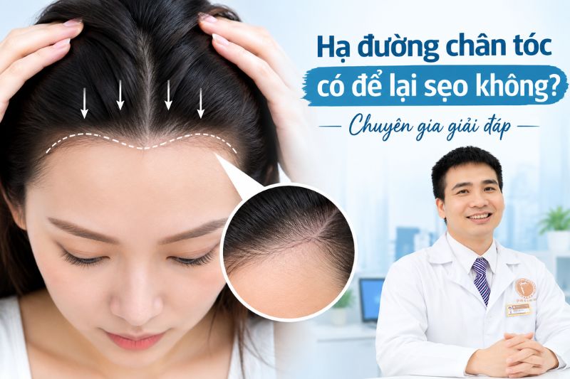hạ đường chân tóc có để lại sẹo không