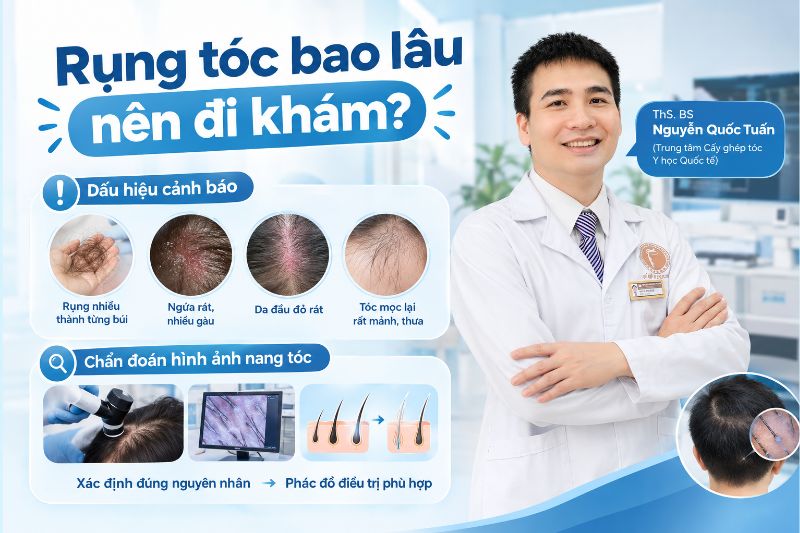 Rụng tóc bao lâu nên đi khám 