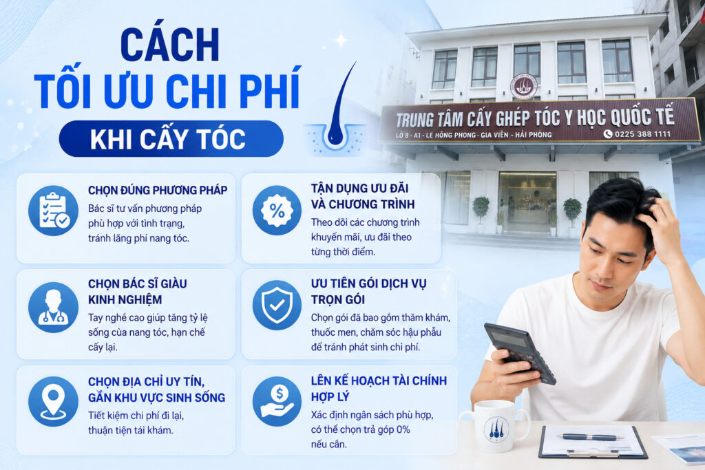 Cách tối ưu chi phí khi cấy tóc 