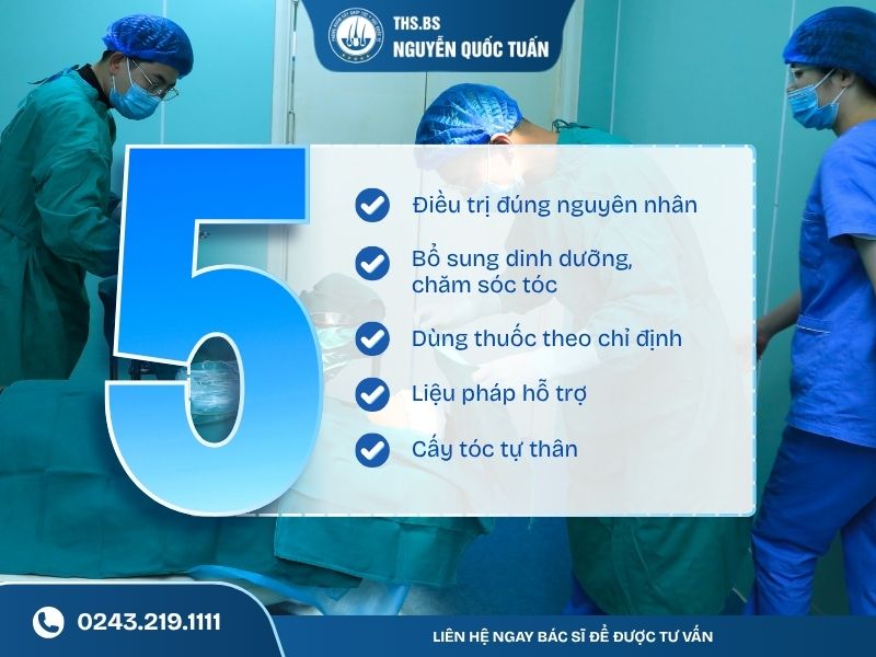 Cách chữa hói đường rẽ ngôi nam: 5 giải pháp phổ biến 