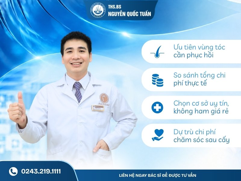 Cách tối ưu ngân sách 50 triệu khi cấy tóc 