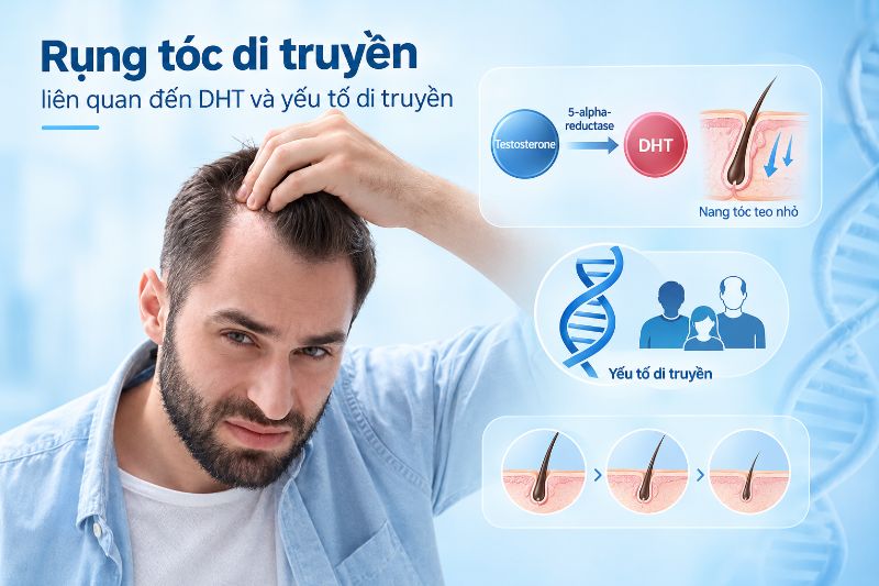 Rụng tóc di truyền có chữa được không? Hiểu đúng về phương pháp trước khi điều trị 