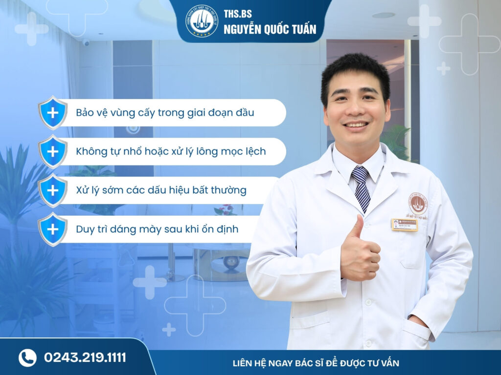 Cách chăm sóc để duy trì lông mày sau cấy lâu dài 