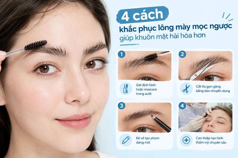 Cách khắc phục lông mày mọc ngược