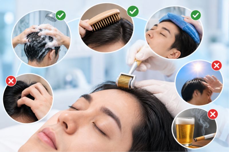 Hướng dẫn chăm sóc da đầu sau khi tiêm PRP 