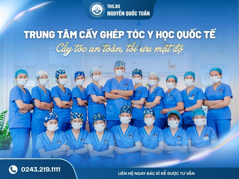 Cấy tóc an toàn, tối ưu mật độ tại Trung tâm Cấy ghép tóc Y học Quốc tế