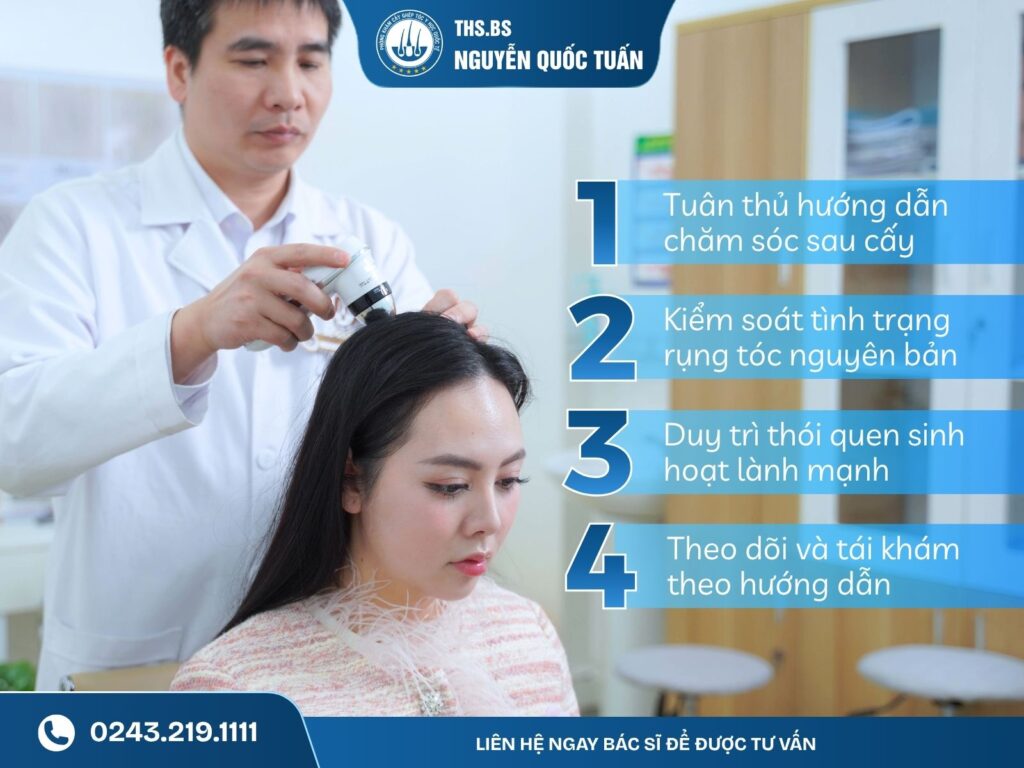 Làm thế nào để duy trì kết quả cấy tóc lâu dài? 4 lưu ý cần nhớ 