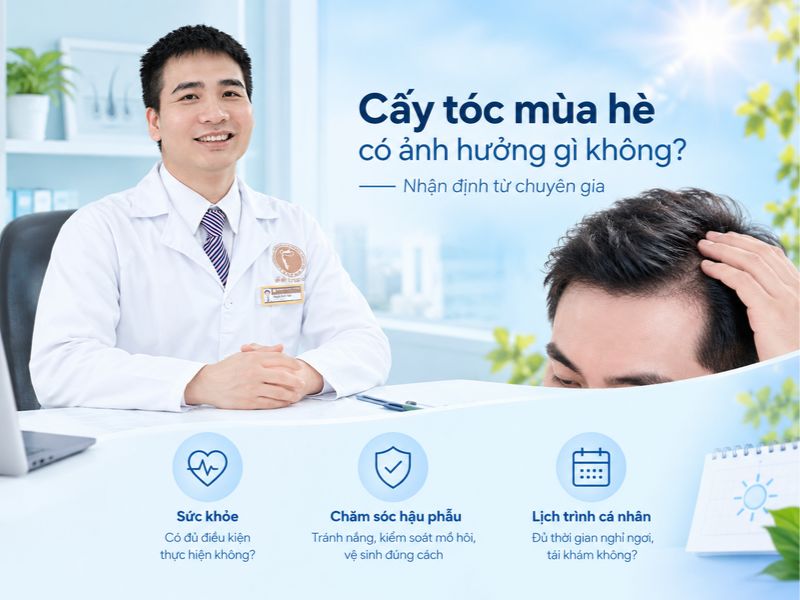 Cấy tóc mùa hè có ảnh hưởng gì không? 