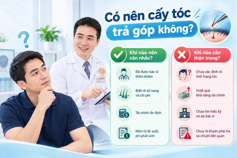 Có nên cấy tóc trả góp không 