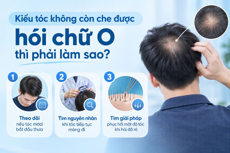 Kiểu tóc không còn che được hói chữ O thì phải làm sao?  