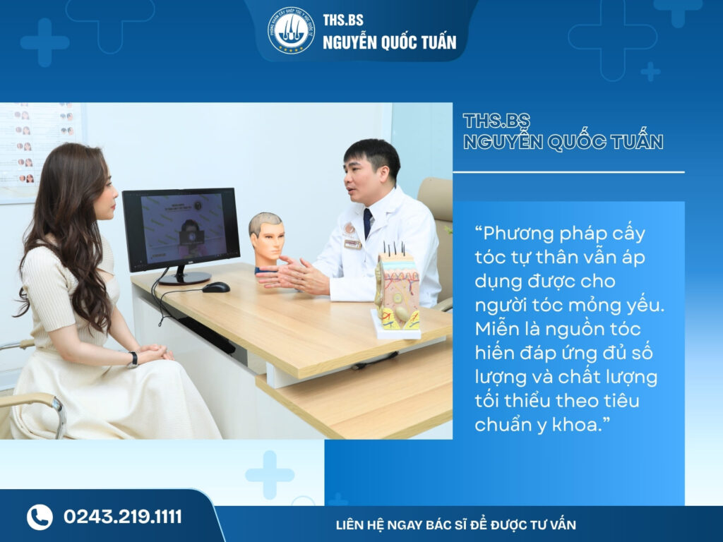Giải đáp: Người tóc mỏng yếu có cấy tóc được không?