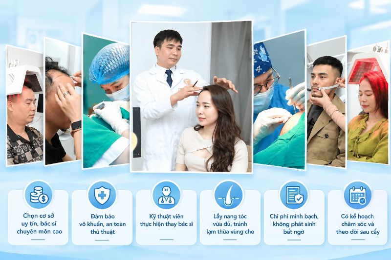  Làm thế nào để hạn chế rủi ro khi cấy tóc? 5 Lưu ý cần nhớ 
