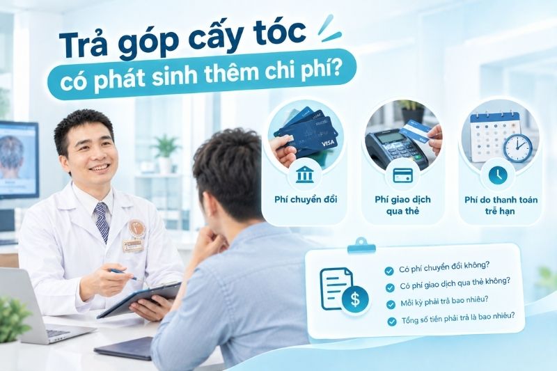 trả góp cấy tóc có phát sinh thêm chi phí gì không 