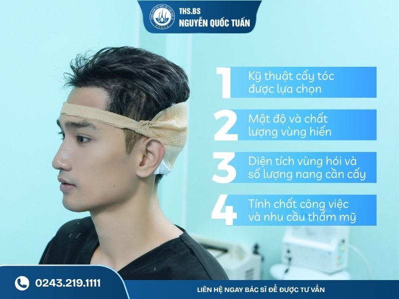 Những yếu tố quyết định việc cắt hoặc cạo tóc trước khi cấy